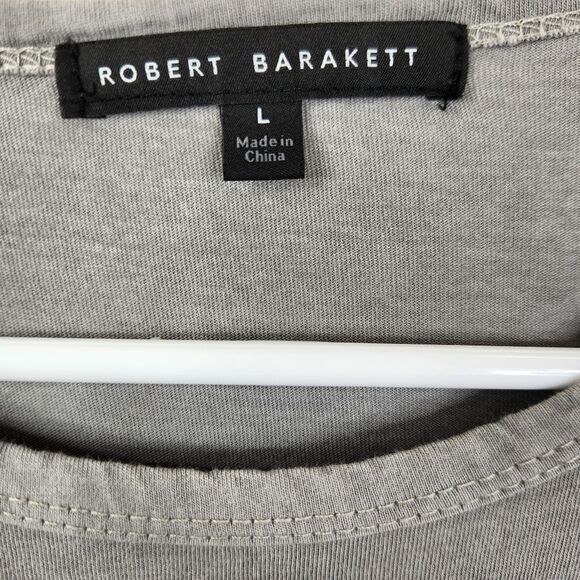 Robert Barakett Neutral Minimalist Short Sleeve Soft Cotton Tee Large - Picture 4 of 7